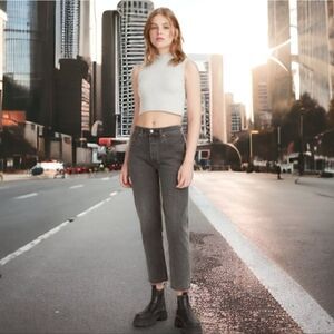 Levi's 501 Distressed Black Raw hem Pants Size 30 EUC